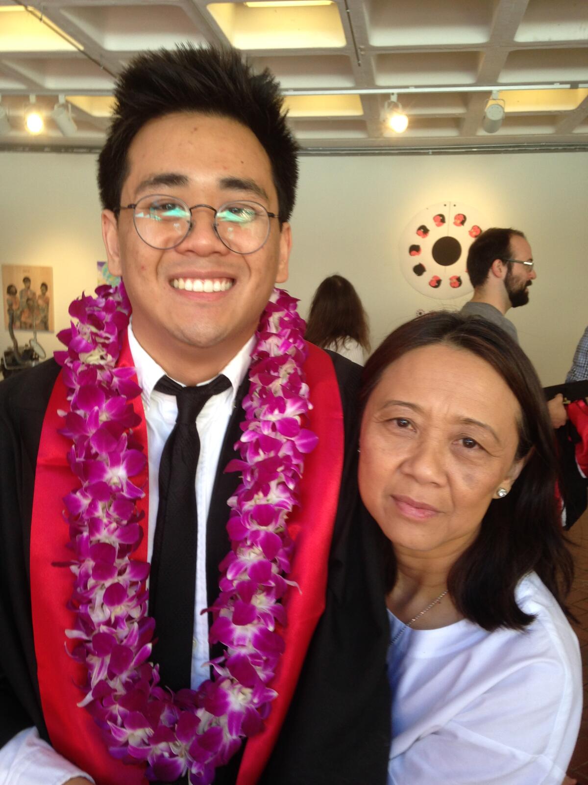 Author Anthony Veasna So with his mother, Ravy So.