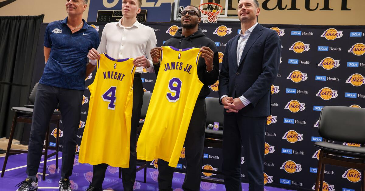 Hope for future: Lakers introduce Dalton Knecht and Bronny James