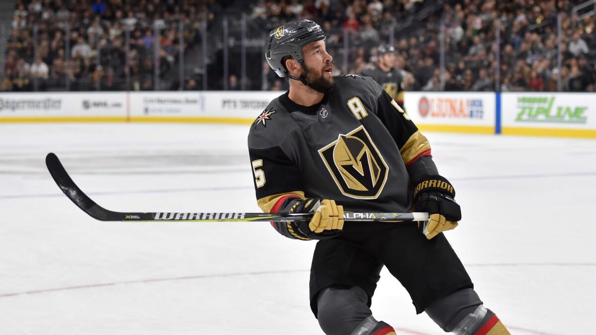 Deryk Engelland of the Vegas Golden Knights on Dec. 5 will switch on the lights of the 32-foot Christmas tree at the Cosmopolitan of Las Vegas.