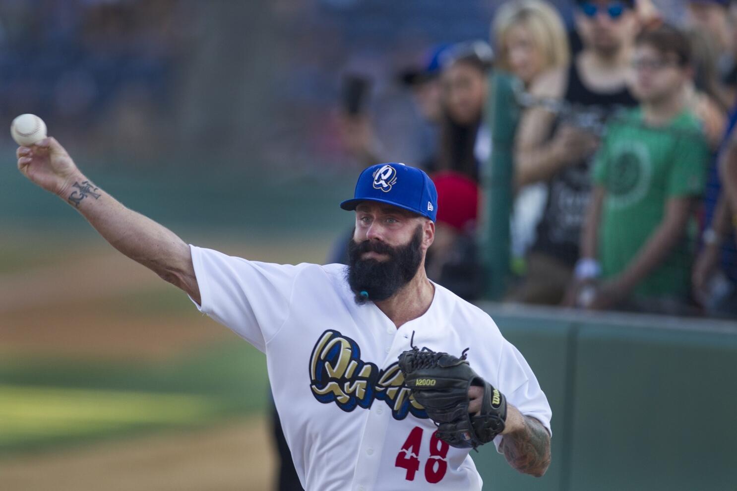 San Francisco Giants relief pitcher Brian Wilson during spring