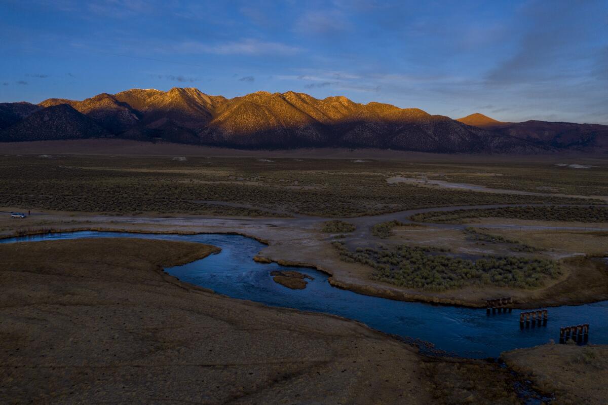 View of Owens River near Mammoth Lakes. 