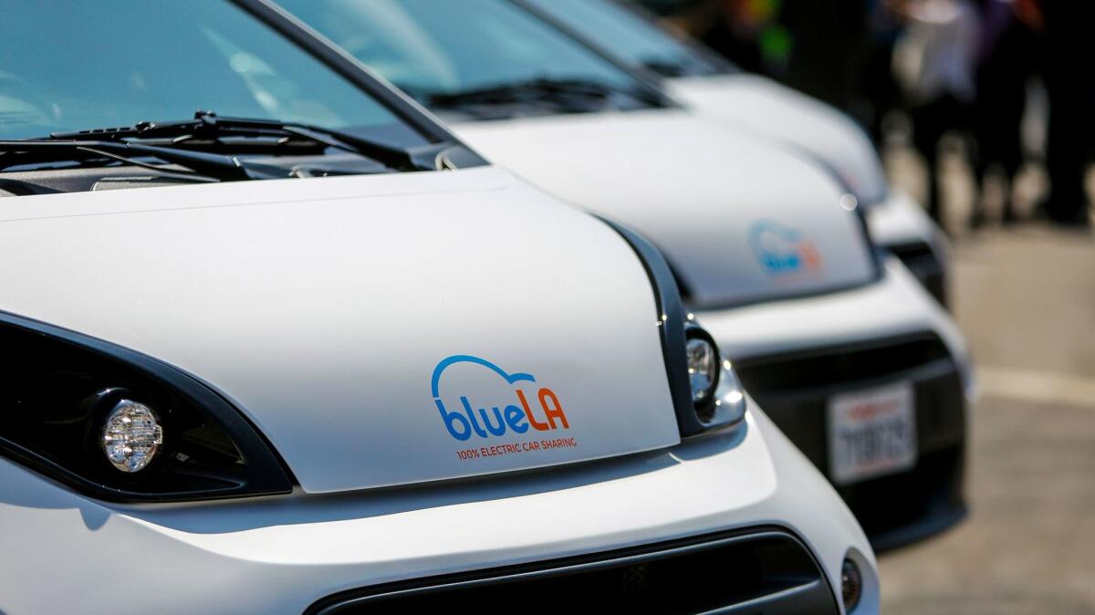 BlueLA is a new ride-sharing service in Los Angeles.