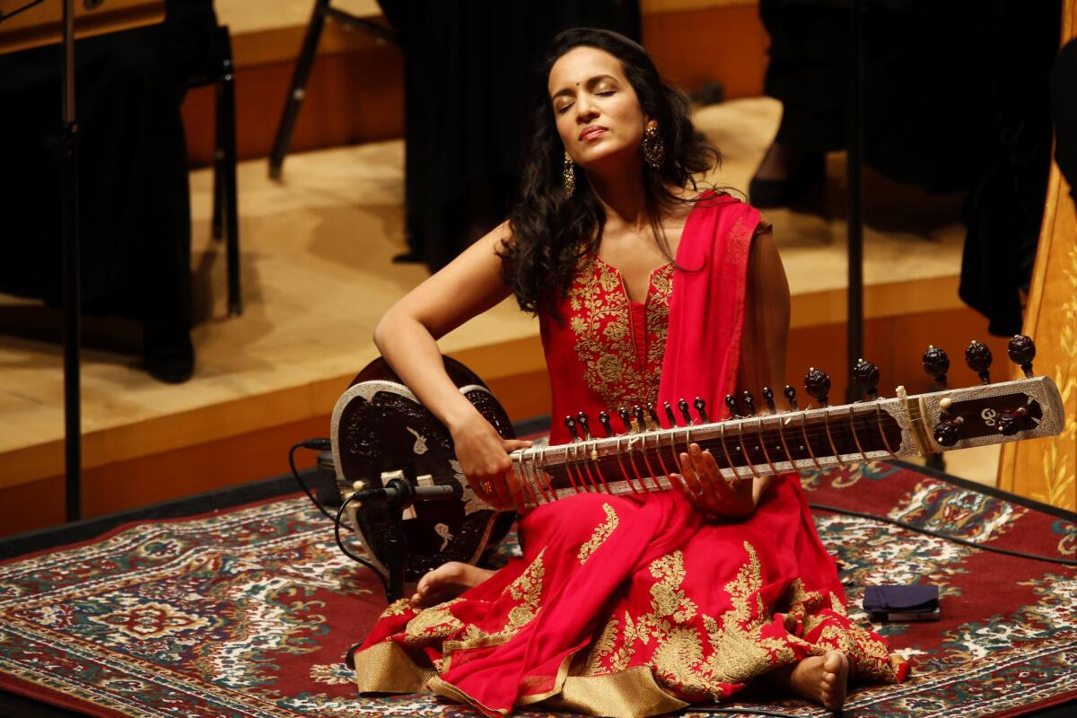 Anoushka Shankar performing her father Ravi Shankar's Second Sitar Concerto ("Raga Mala") with the L.A. Phil.