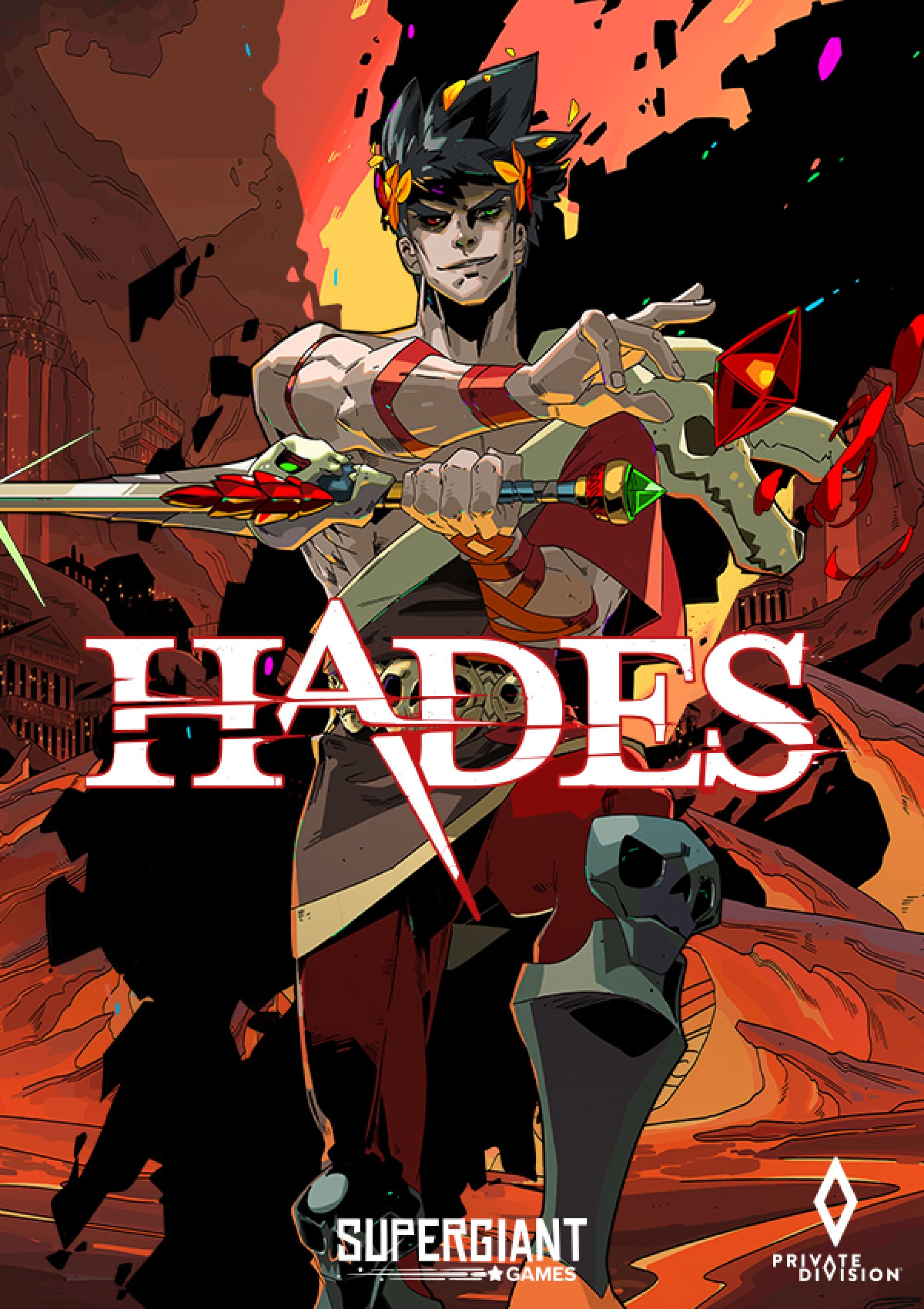 The cover of "Hades" features a fearsome mythological figure.
