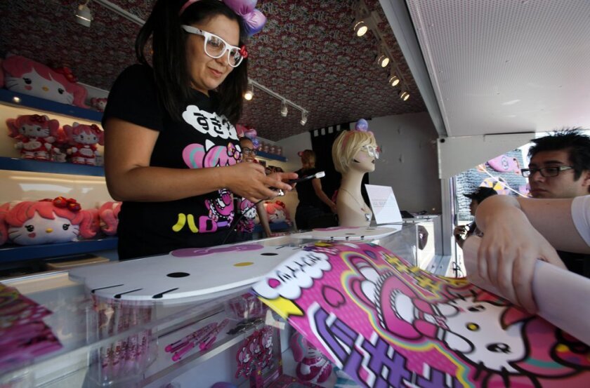 Hello Kitty Cafe Truck will be selling merchandise and baked goods at the Interactive Zone at Petco Park during Comic-Con.