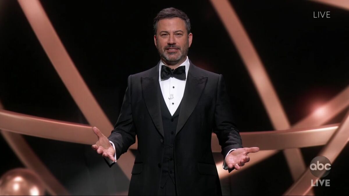 Jimmy Kimmel in the opening monologue from the telecast of the 72nd Emmy Awards.