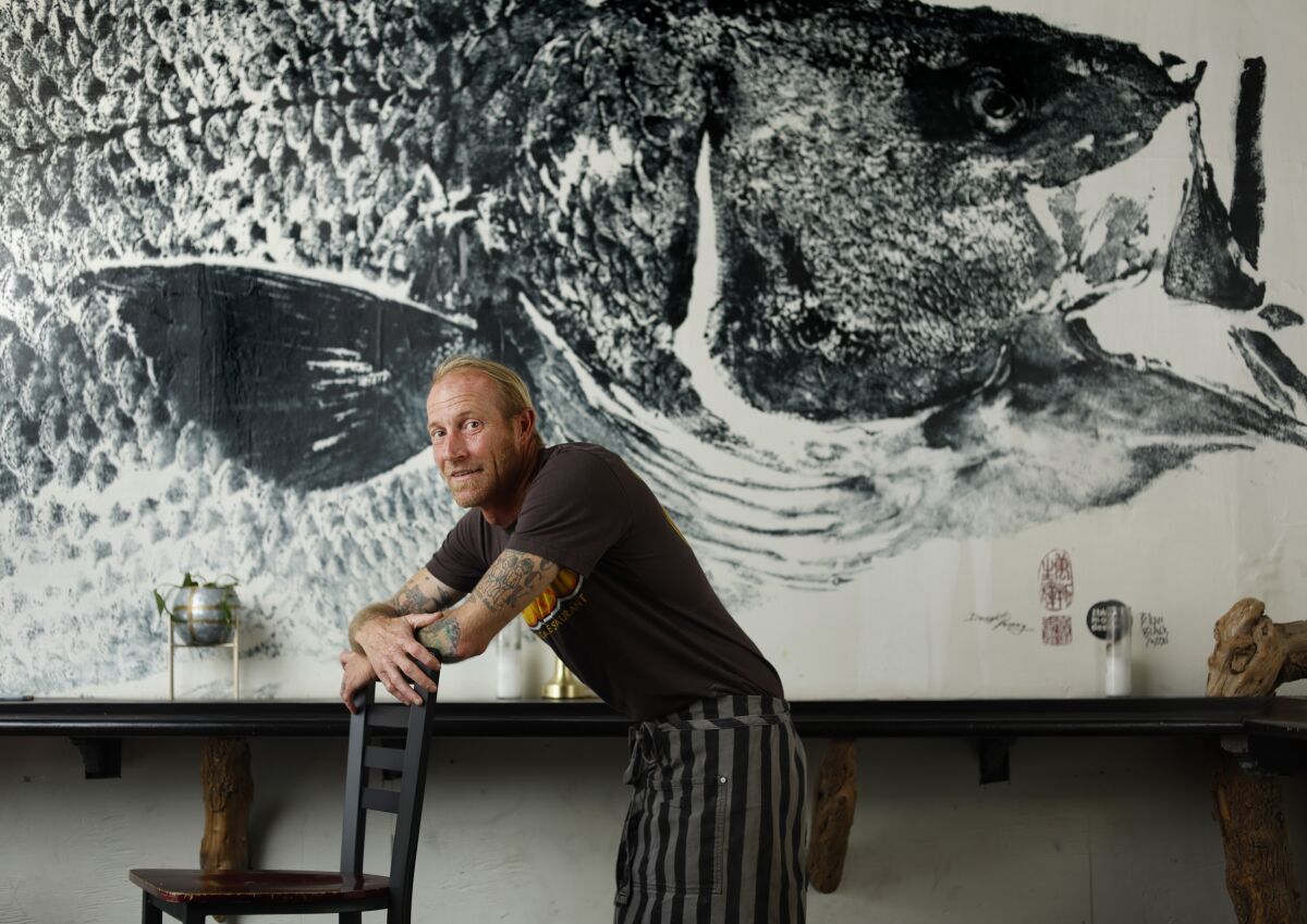 Chef Davin Waite owner/chef at Wrench and Rodent Seabasstropub in Oceanside.