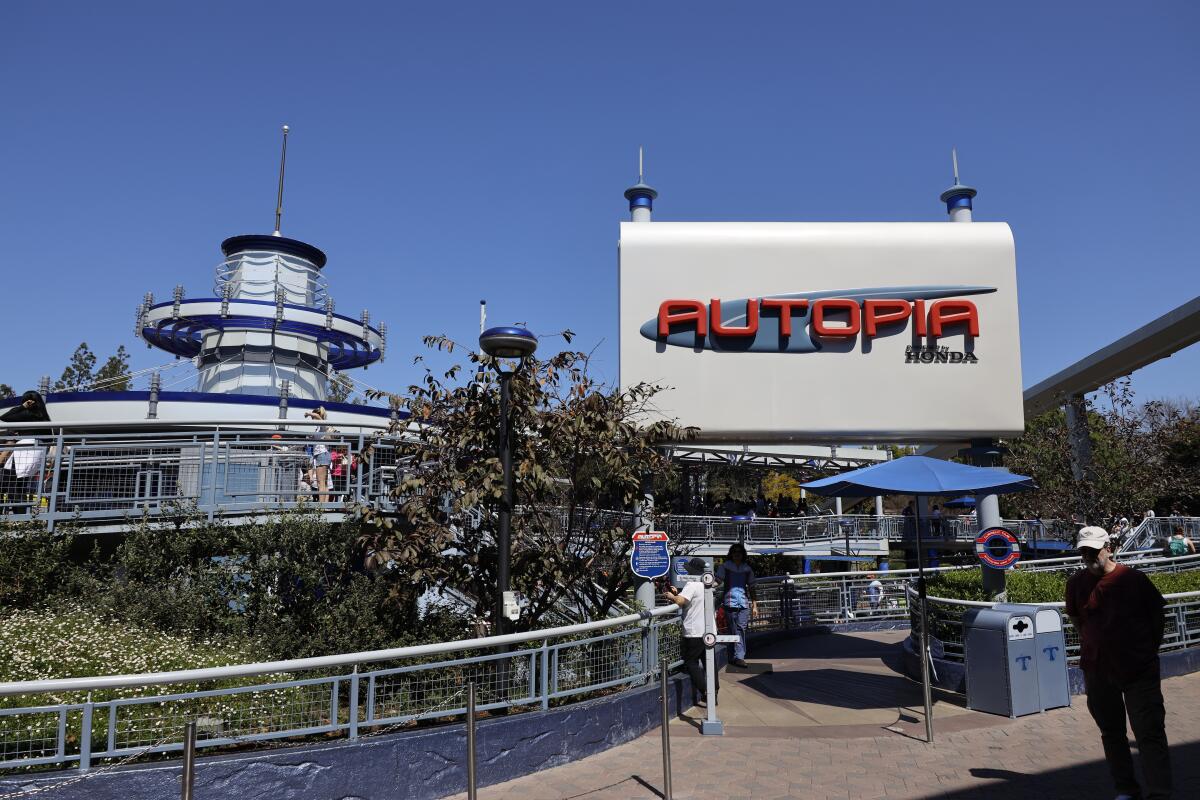 Disneyland's Autopia attraction in Anaheim.