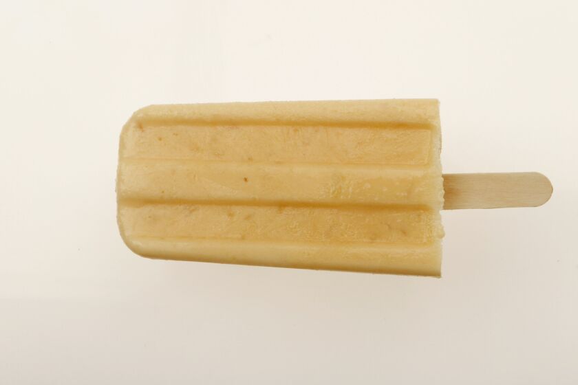 Spicy cantaloupe and ginger popsicle. Recipe: Spicy cantaloupe and ginger popsicle