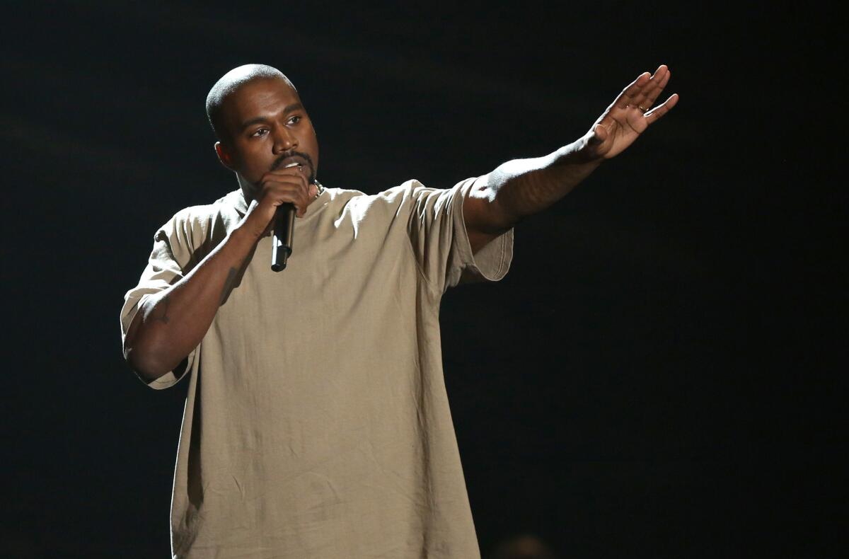 Kanye West, seen in 2015 at the MTV Video Music Awards in Los Angeles, premiered his video for "Famous" at the Forum.