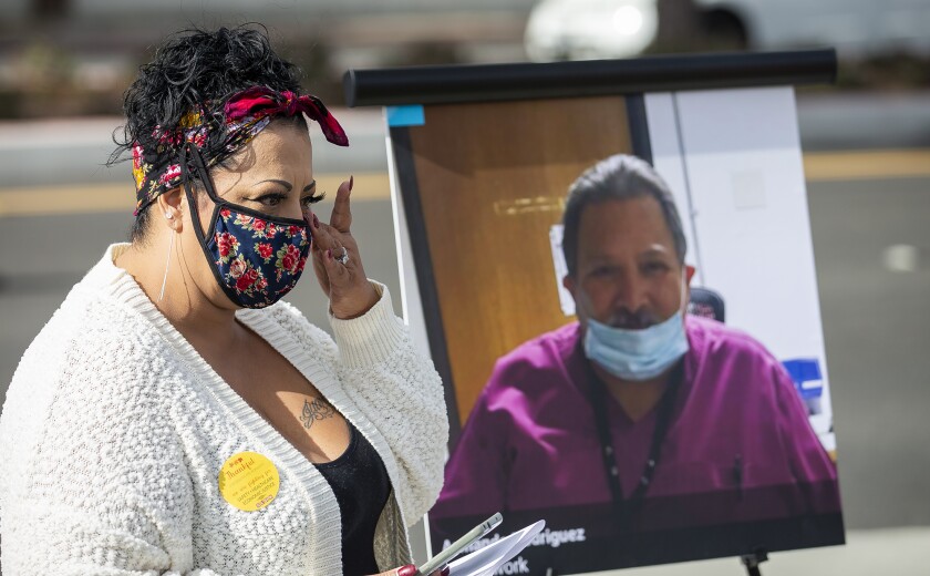 A Nov. 24 rally at Fountain Valley Regional Hospital & Medical Center