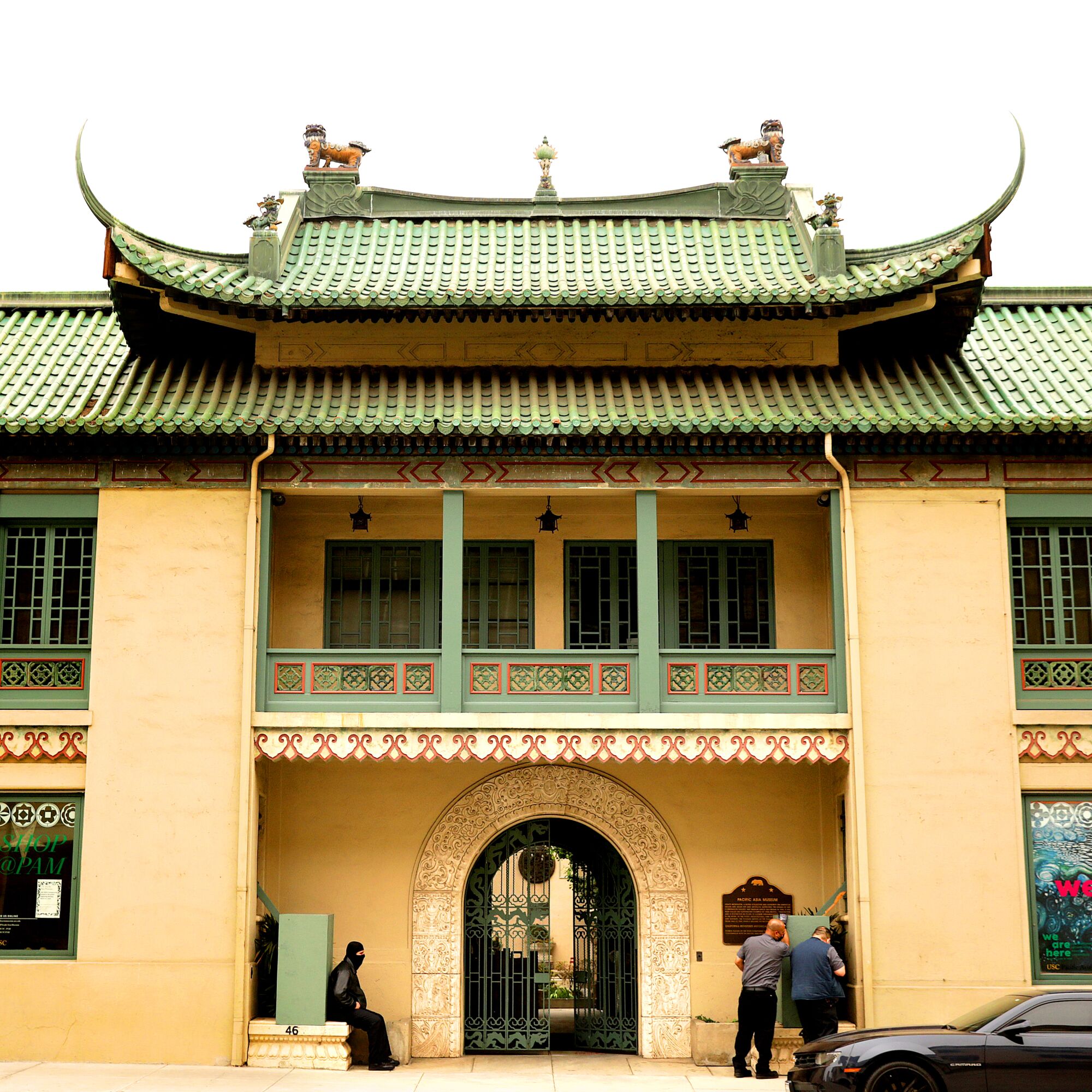  USC's Pacific Asia Museum features a green tile roof.