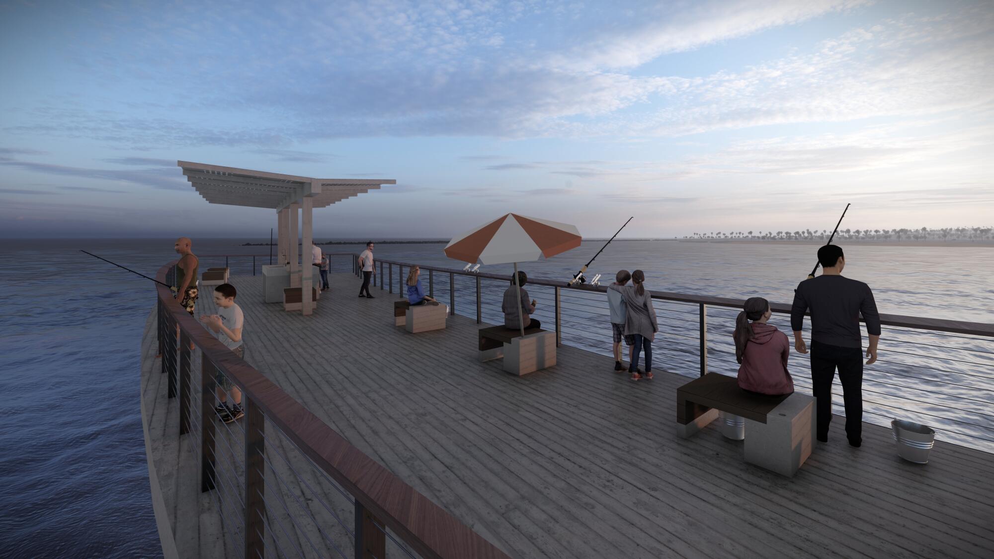 The proposed design incorporates community requests for space for fishing.