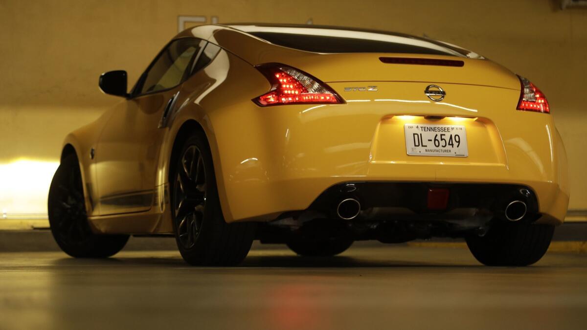 The Nissan 370Z has a V-6 engine that puts out 332 horsepower.