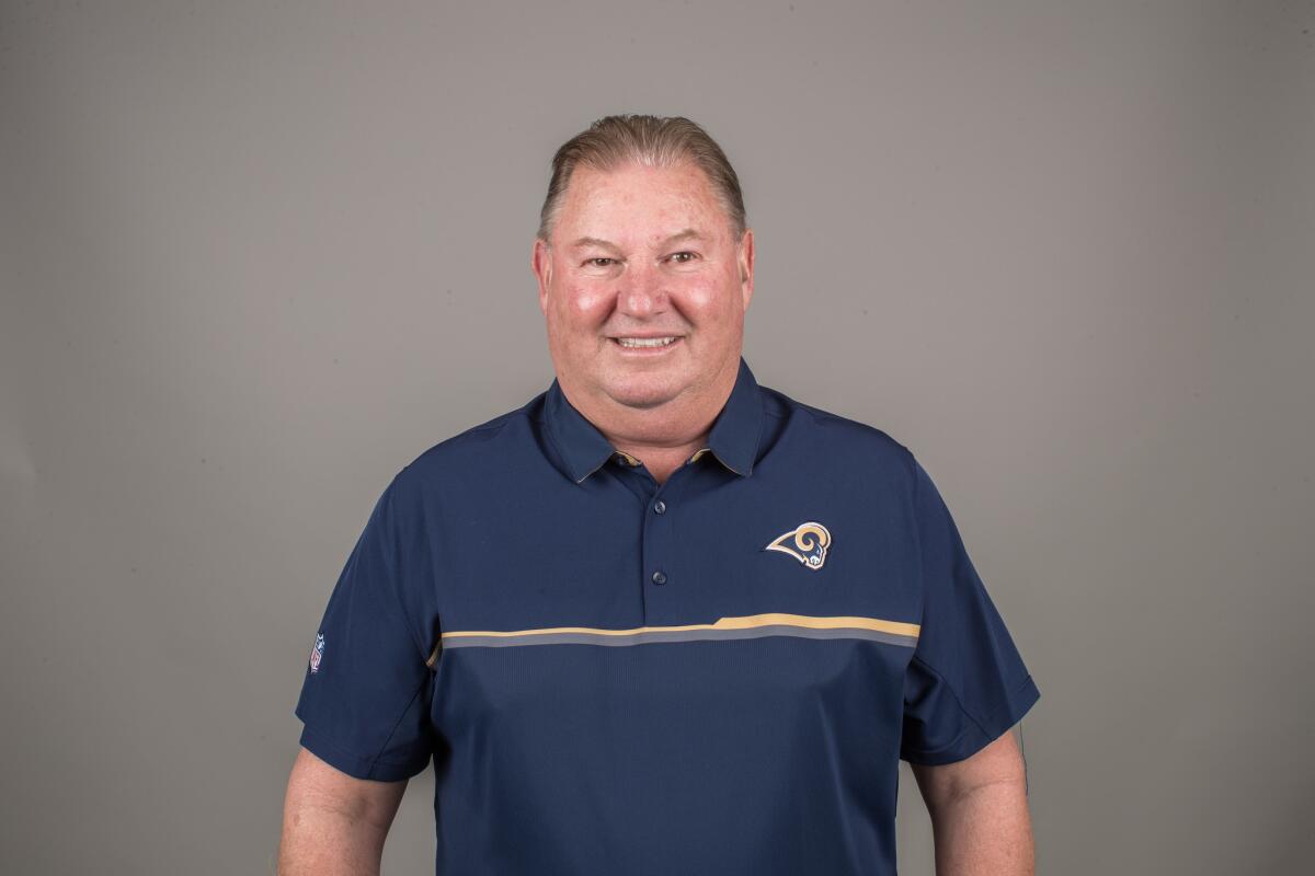 Rams defensive line coach Bill Johnson