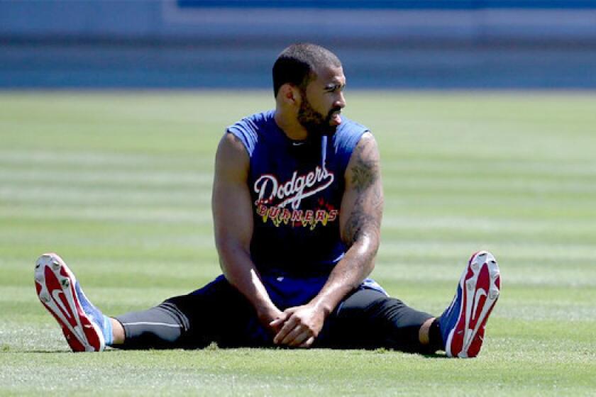 Matt Kemp will remain with Rancho Cucamonga to start this week instead of returning to the Dodgers.