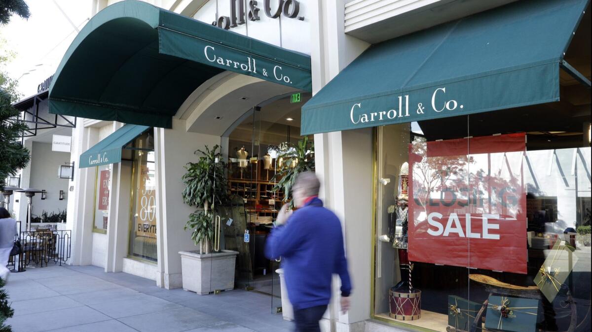 Carroll & Co., a 70-year-old clothing store in Beverly Hills that has catered to celebrities and the affluent, will be shutting down early next year.
