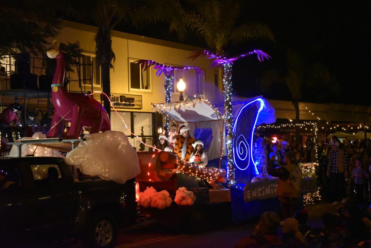 The Flinstones made an appearance at last year’s Encinitas Holiday Parade.