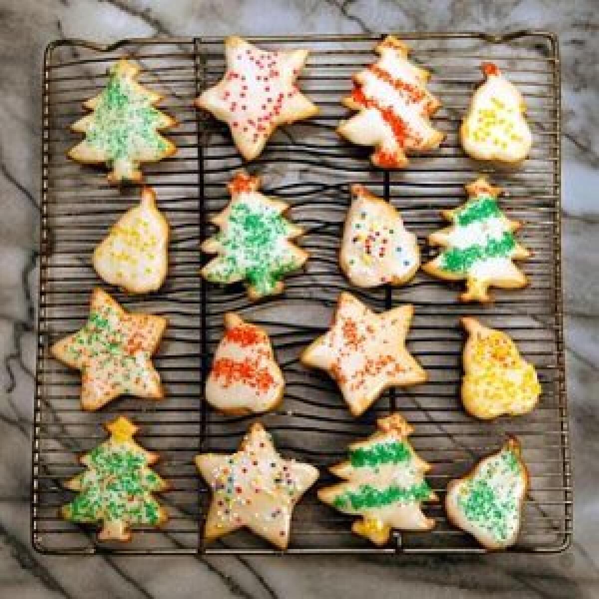 A forest of holiday butter cookies.