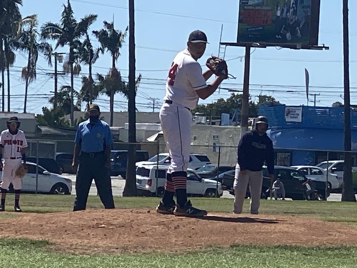 Banning All-City pitcher Anthony Joya was brought in from the dugout in the first inning. 