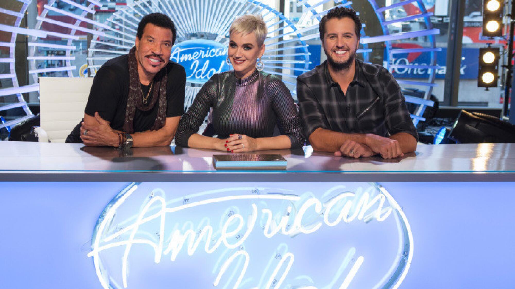 "American Idol" judges Lionel Richie, Katy Perry and Luke Bryan.