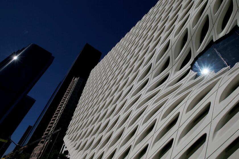The exterior of The Broad on Grand Avenue in downtown Los Angeles.