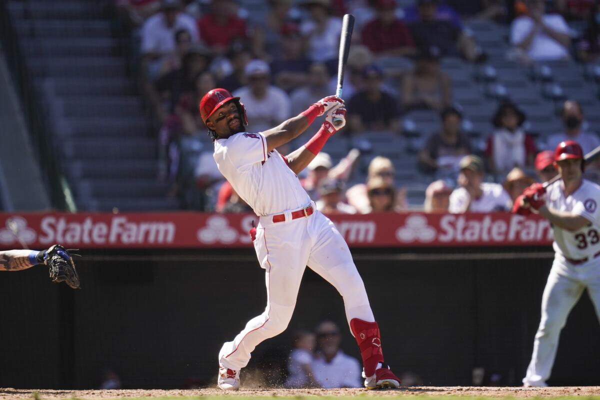 Jo Adell hits a home run for the Angels