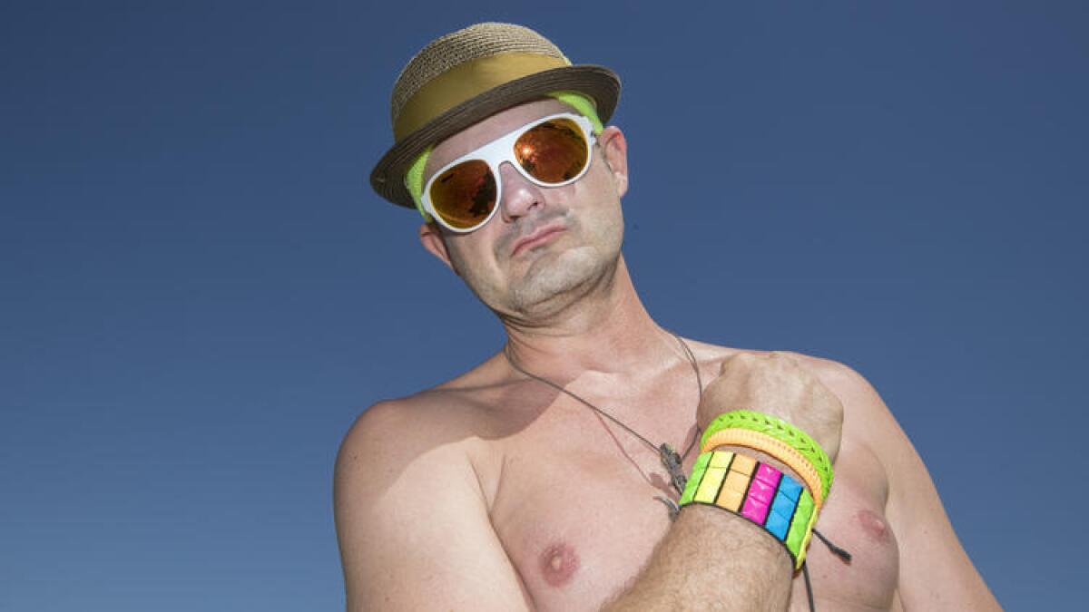 Kristofer Barins, 41, of San Francisco, at Coachella.