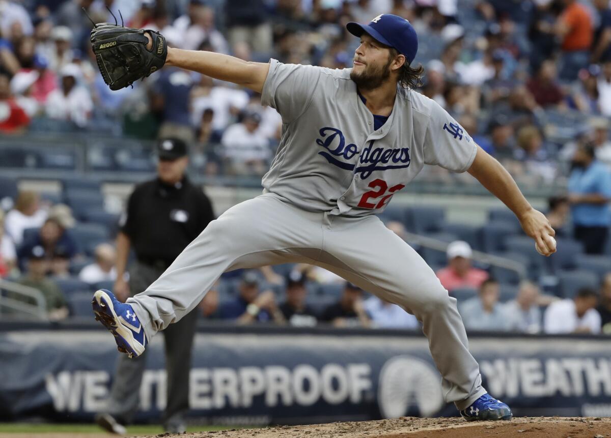 Clayton Kershaw will be on the mound for the Dodgers tonight.