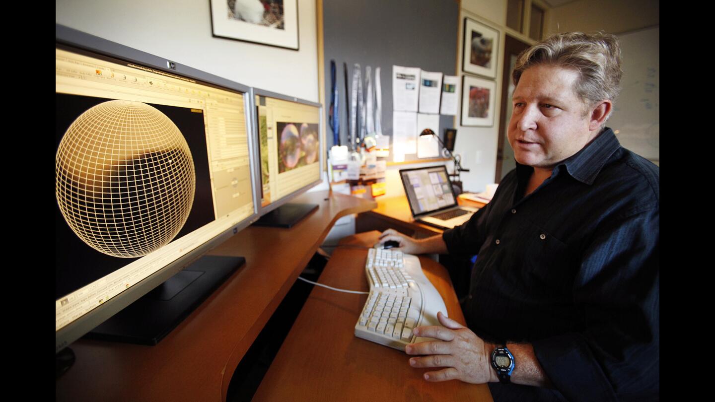 Ron Henderson, director of research and development at DreamWorks Animation, works in his office at the Glendale studio. He holds a doctorate in mechanical and aerospace engineering.
