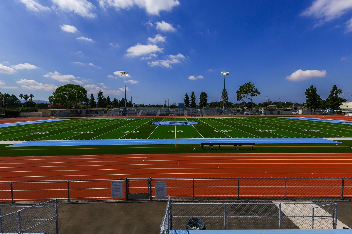 Carson's new football field.