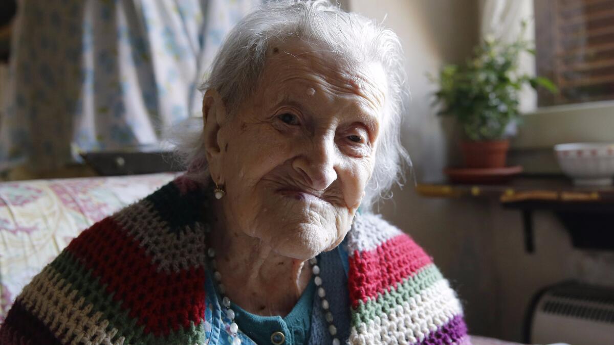 Emma Morano in 2015, then 115 years old.