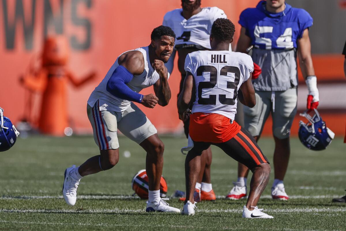 Browns, Giants have testy joint practice, fight afterward - The San Diego  Union-Tribune