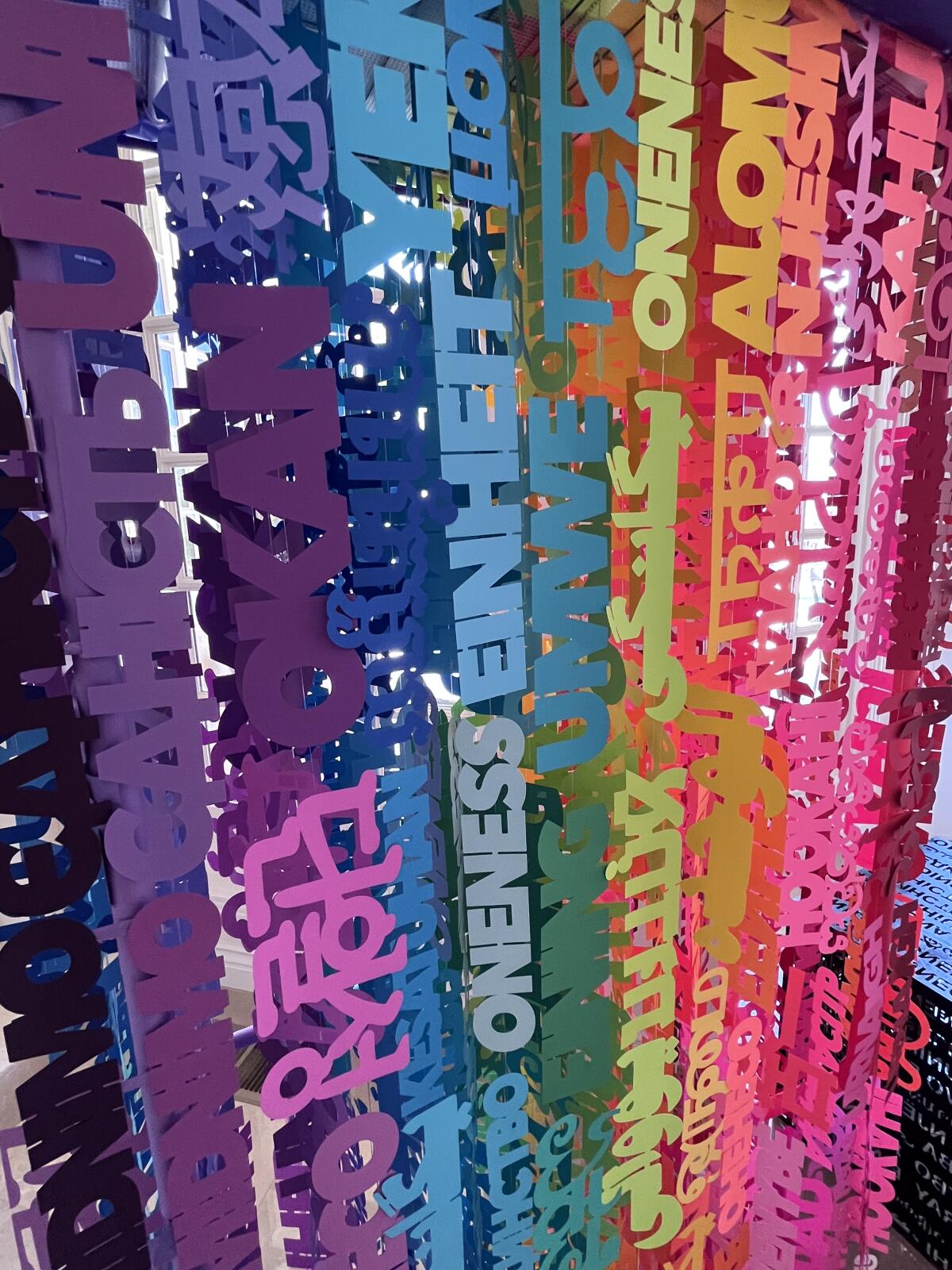 A close-up look of Kerry Soori McEachern's installation “Sliver of the Infinite Labyrinth".