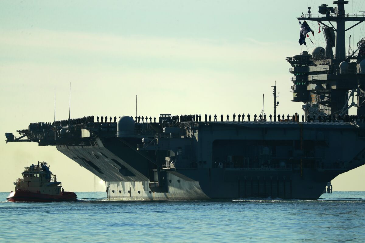 The aircraft carrier Abraham Lincoln