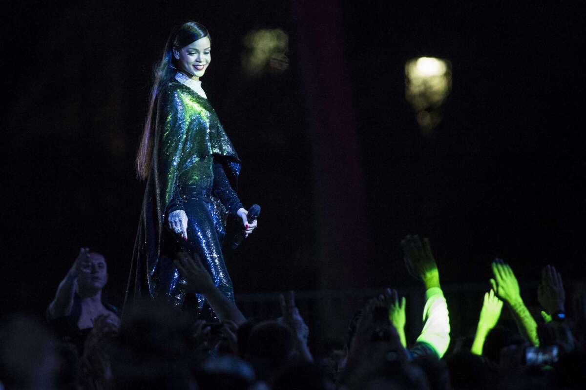 Rihanna performs during "The Concert for Valor" on the National Mall.
