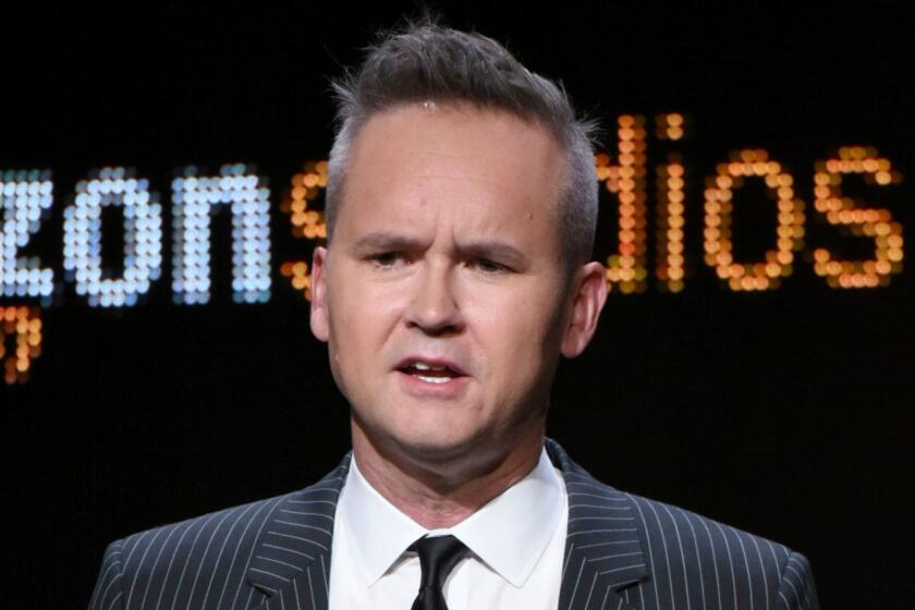 FILE - In this Aug. 3, 2015 file photo, Roy Price, head of Amazon Studios, participates in the "Hand of God" panel at the Amazon Summer TCA Tour at the Beverly Hilton Hotel in Beverly Hills, Calif. Amazon says Price is on leave following allegations of sexual harassment. In a statement Thursday, Oct. 12, 2017, Amazon says Price's leave of absence is effective immediately. The decision came hours after The Hollywood Reporter published a producer's detailed claims of harassment by Price. (Photo by Richard Shotwell/Invision/AP, File)