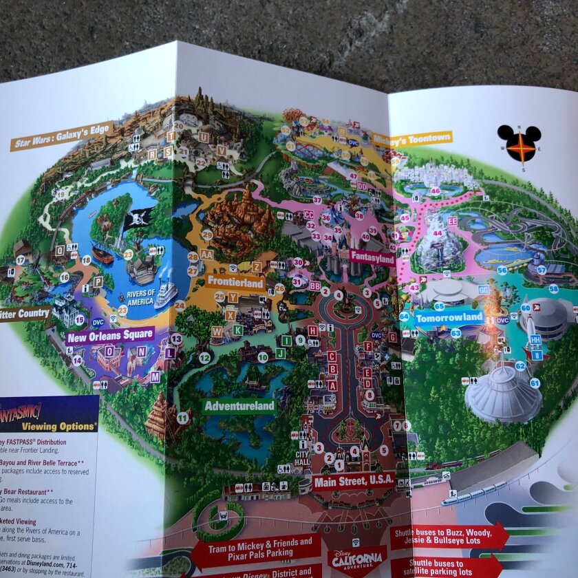 disneyland los angeles map Here S The New Map Of Disneyland With Star Wars Galaxy S Edge disneyland los angeles map