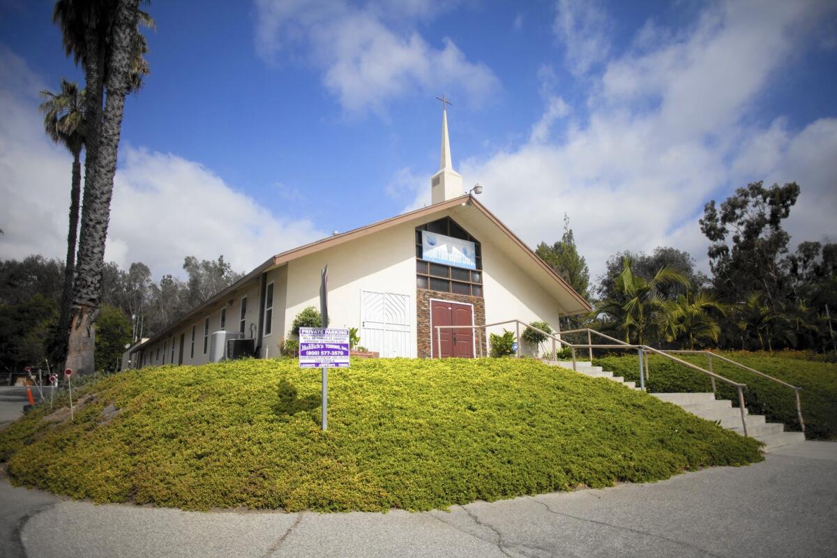 According to city records, two City of Industry voters are registered at the Hillside Southern Baptist Church. But a church member said no one lives at the church or in the trailer behind it.