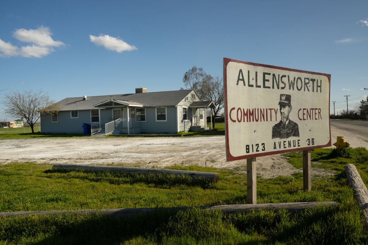 The Allensworth Community Center in the small city of Allensworth, Calif.