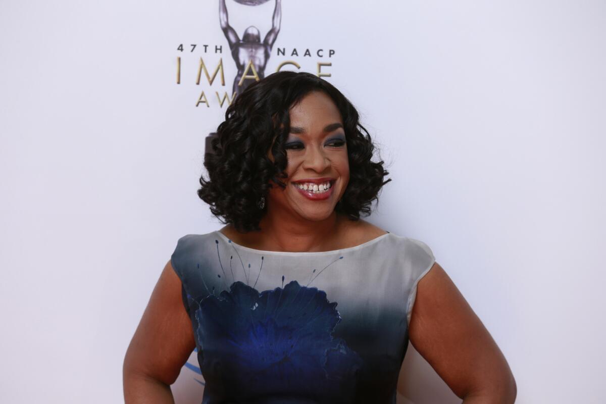 Shonda Rhimes arrives at the 47th annual NAACP Image Awards at the Pasadena Civic Center in February.