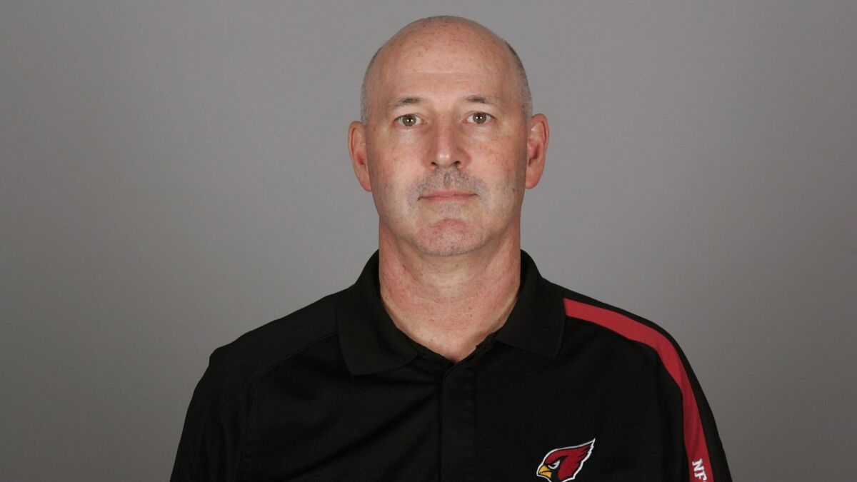Rick Courtright while working as an assistant coach with the Arizona Cardinals in 2010.