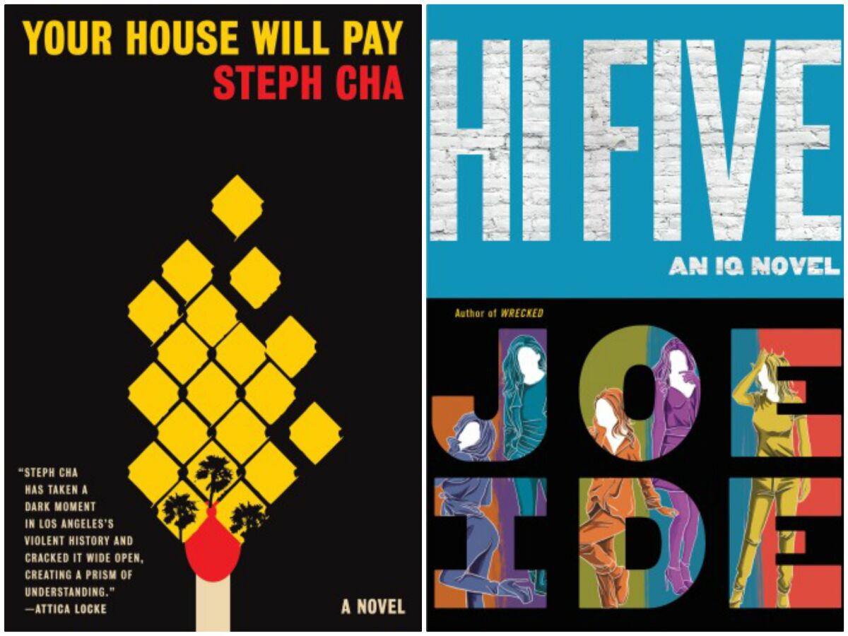 "Your House Will Pay" by Steph Cha; "Hi Five" by Joe Ide.