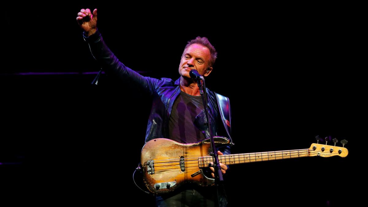 Sting unveiled new songs this at a session for KCSN-FM (88.5).