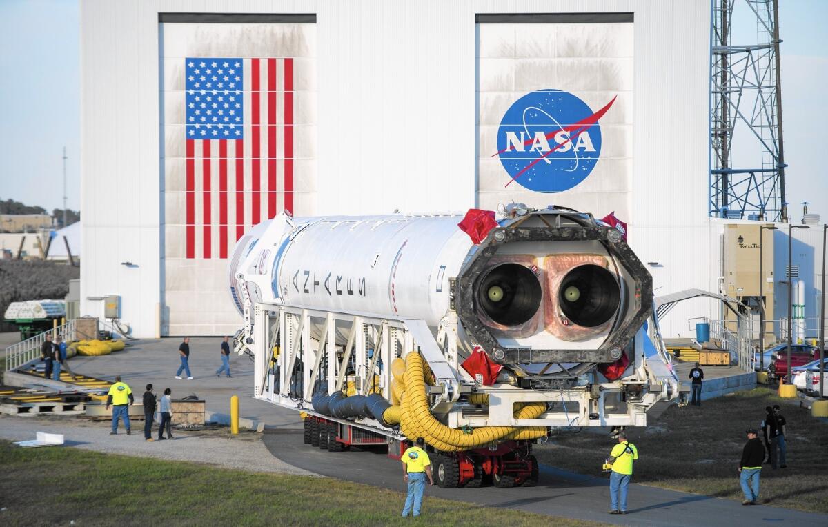 Orbital Sciences Corp.'s Antares unmanned rocket is shown four days before it exploded after liftoff from a Virginia launch pad.