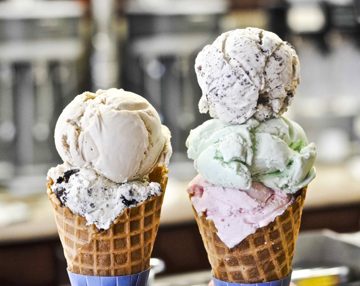 Ice cream cones from Fosselman's in Alhambra, Calif.