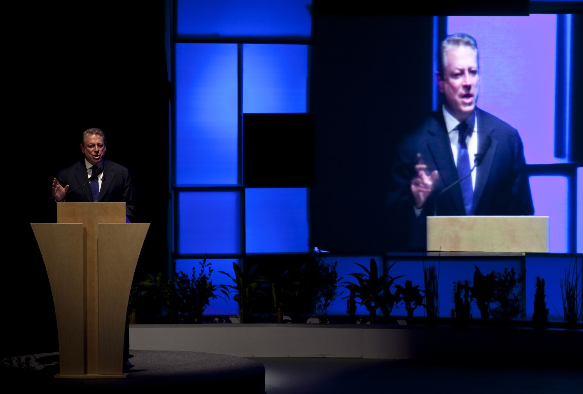 Former U.S. Vice President Al Gore speaks during the Tijuana Innovadora in 2010.
