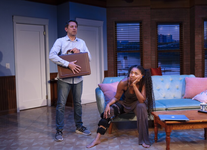 Christopher M. Williams and Leilani Smith in North Coast Repertory Theatre's "Dancing Lessons."