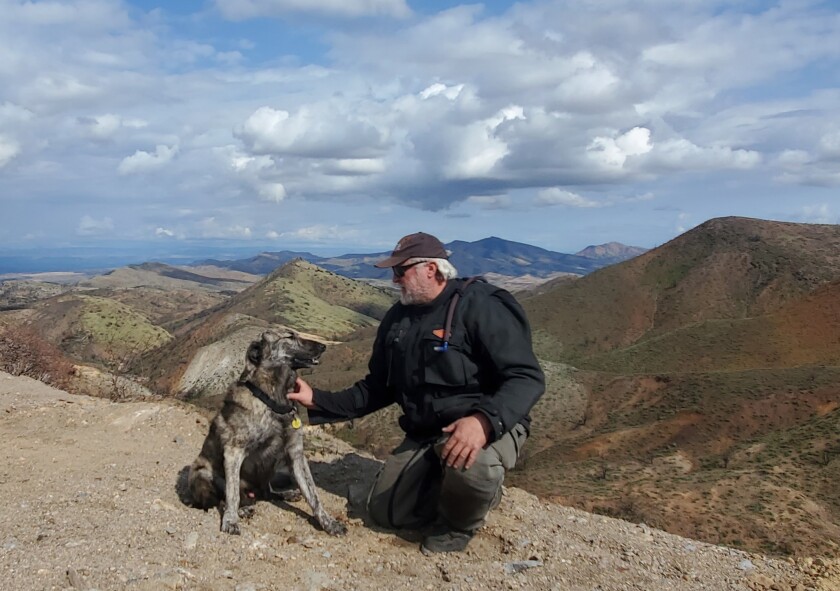Randy Lazar and his dog Doc.