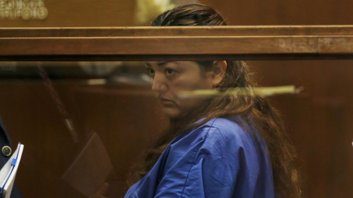 Veronica Aguilar pleaded not guilty to charges in the death of her son.